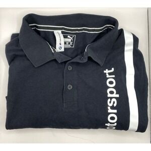 Puma BMW Motorsport Graphic Print Polo Shirt Black M3‎ Men's Size XXL